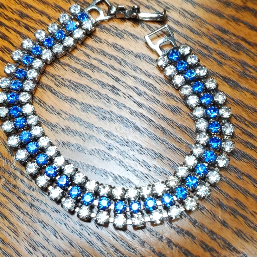 Rhinestone vintage bracelet - Picture 4 of 9